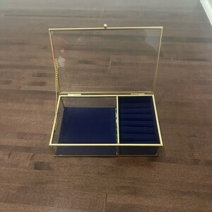 BNIB Glass jewelry box